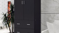 Dulap 2Usi 3S Wenge 70x35x180 cm