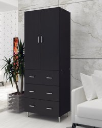 Dulap 2Usi 3S Wenge 70x35x180 cm - 1