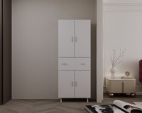 Dulap 4Usi 1S Alb 70x35x180 cm - 1