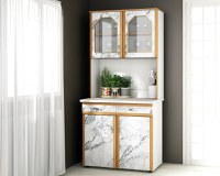 Dulap 90 Pal, Alb+Pietra Bianco 91x33 60x197 cm - 1