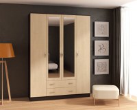 Dulap Garmonia 4U Wenge Mesteacan 160x52x200 cm - 1