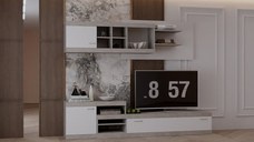 Living Domino Gri Alb