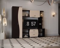 Living Kapri Ro Wenge+Mesteacan 225x45x192 cm - 1