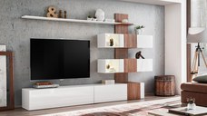 Living Quill Alb Lucios Nuc 250x40x160 cm