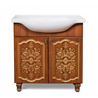 Masca baie cu lavoar Baghera Nuc 85x90x51 cm - 1