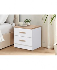 Noptiera Luna cu 2 sertare Alb Sonoma 50x40x50 cm - 1