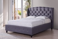 Pat Tapitat Continental Suport Saltea Inclus culoare Gri 160x200 cm - 1