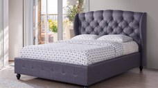 Pat Tapitat Continental Suport Saltea Inclus culoare Gri 160x200 cm