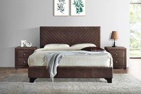 Pat Tapitat Kring Suport Saltea Inclus culoare Maro 160x200 cm - 1