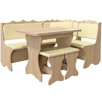 Set bucatarie Siria cu masa extensibila si 2 tabureti  Sonoma - 1