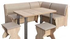 Set coltar bucatarie Tunis cu masa si 2 tabureti Sonoma