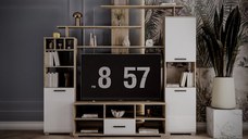 Set Living Geo Stejar k002  Acril Alb  247x45x210 cm