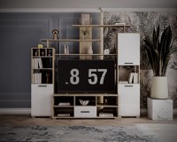 Set Living Geo Stejar k002  Acril Alb  247x45x210 cm - 1