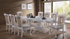 Set masa 3514T cu 6 scaune AC3514 cu 2 scaune AC3514AC Alb