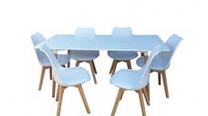 Set masa cu 6 scaune HB01 Mare 160 cm
