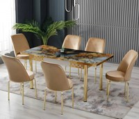 Set masa extensibila cu 6 scaune Lux Crem - 1