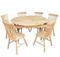 Set masa Geo cu 6 scaune Fag - 1