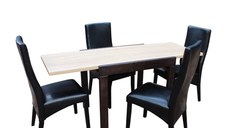 Set masa KORS cu 4 Scaune 6002 Wenge Crem