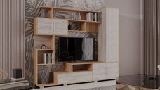 Set Mobila Living Pekin Ro Stejar k003 k001 210x40x179 cm