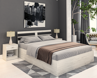 Set pat cu 2 noptiere Luca Stejar K001 - 1