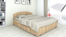 Set pat mijloc 90 cu saltea Torino Sonoma