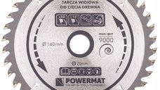 Disc Widia pentru lemn 160x20mm cu 40 dinti TDD, Powermat
