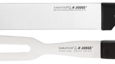 Set 2 ustensile pentru gratar Judge Sabatier IV, otel inoxidabil, 20/18 m, negru/argintiu