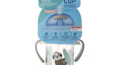 Cana anti-vasare cu pai Canpol babies Model Exotic 56/606_GREY, 270ml