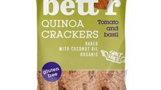 Crackers Bio din Quinoa cu Rosii si Busuioc Fara Gluten, 100g - Bettr