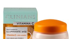 Crema iluminatoare pentru fata cu Vitamina C si SPF 15, 50ml, Clinians