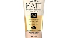 Fond de ten Eveline Cosmetics Satin Matt 101 Ivory, 30ml - Acoperire Matifianta