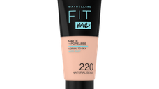 Fond de ten Matte & Poreless 220 Natural Beige Fit Me 30ml de la Maybelline