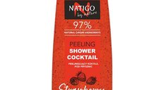 Gel de dus exfoliant Cocktail cu extract de capsune, 300ml, Natigo By Nature