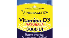 Herbagetica Vitamina D3 Naturala 3000 UI - 60 Capsule Vegetale pentru Imunitate