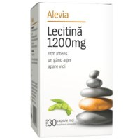 Lecitina 1200mg, 30 capsule moi, Alevia - 1