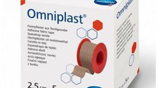 Omniplast Plasture Textil Hipoalergen 2.5cm x 5m - O Bucata