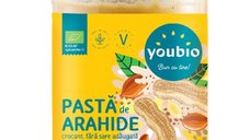 Pasta de arahide crocanta ecologica Youbio, 500g - Gust natural si sanatos