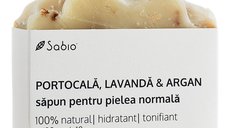 Sabio Sapun natural pentru piele normala cu portocala, argan si lavanda, 130 g