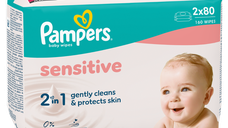 Servetele umede Pampers Sensitive, 320 bucati pentru ingrijirea delicata a pielii