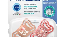 Suzete silicon PhysioForma Light Glow Roz 16-36 luni 2 buc Chicco