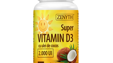 Vitamina D3 cu Ulei de Cocos, 60 Capsule Zenyth - Supliment pentru Imunitate