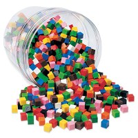 Cuburi multicolore (1cm) - 1
