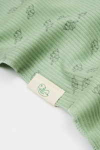 Paturica Printed, BabyCosy, 50% modal+50% bumbac, Verde, 85X85 cm - 2