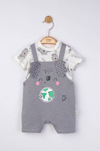 Set salopeta cu tricou de vara pentru bebelusi Koala, Tongs baby - 2