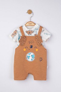 Set salopeta cu tricou de vara pentru bebelusi Koala, Tongs baby - 4