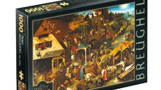 Puzzle Bruegel cel Bătrân - Puzzle adulți 1000 piese - Netherlandish Proverbs/Proverbe olandeze
