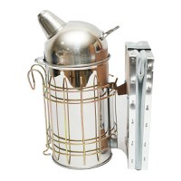 Afumator albine din inox cu cilindru scut termic si burduf din piele 250mm, Cod: DISKS28 - 1