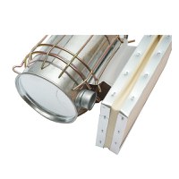 Afumator albine din otel galvanizat cu cilindru scut termic si burduf din piele 190mm, Cod: DISKR09 - 6