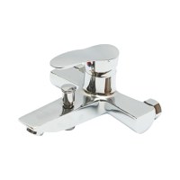 Baterie baie cada dus monocomanda, montaj perete, cartus ceramic, crom lucios, Cod: DISSY37 - 1