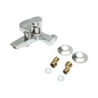 Baterie baie cada dus monocomanda, montaj perete, cartus ceramic, crom lucios, Cod: DISSY37 - 2